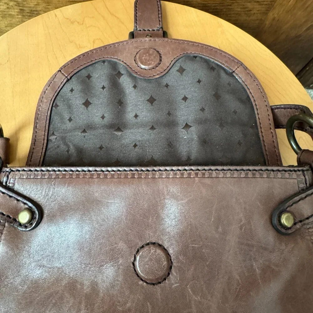 Fossil Brown Crossbody Leather Saddlebag